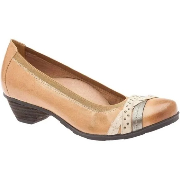 ABEO B.I.O. SYSTEM Women's Nellie Neutral Stone Leather Ortho Support Size 8 - Picture 1 of 10